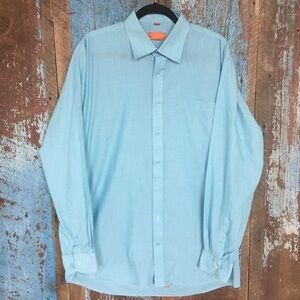 Eccolo Blue Long Sleeve Button Down Shirt